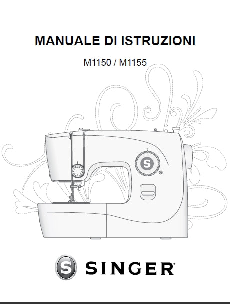 SINGER M1150 M1155 MACCHINA DA CUCIRE MANUALE DI ISTRUZIONI 24 PAGES ITAL