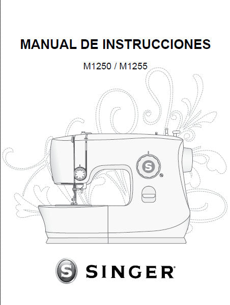SINGER M1250 M1255 MAQUINA DE COSER MANUAL DE INSTRUCCIONES 28 PAGINAS ESPANOL