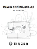 SINGER M1250 M1255 MAQUINA DE COSER MANUAL DE INSTRUCCIONES 28 PAGINAS ESPANOL
