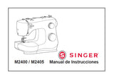 SINGER M2400 M2405 MAQUINA DE COSER MANUAL DE INSTRUCCIONES 39 PAGINAS ESPANOL