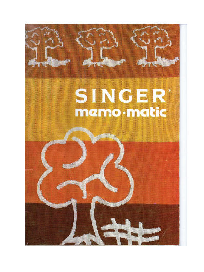 SINGER MEMO-MATIC KNITTING MACHINE INSTRUCTION BOOK 53 PAGES ENGLISH