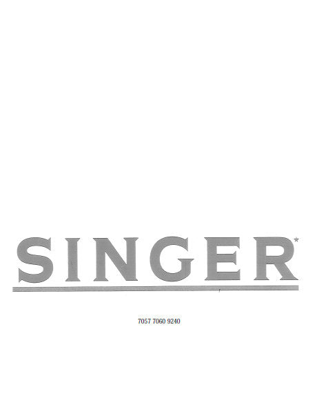 SINGER QUANTUM 7057 7060 9240 SEWING MACHINE INSTRUCTION BOOK 36 PAGES ENGLISH