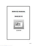 SINGER QUANTUM 9910 9920 9940 SEWING MACHINE SERVICE MANUAL 38 PAGES ENGLISH