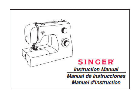 SINGER RD51 SEWING MACHINE/MAQUINA DE COSER/MACHINE A COUDRE INSTRUCTION MANUAL MANUAL DE INSTRUCCIONES MANUEL D'INSTRUCTION 126 PAGES ENG ESP FR