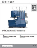 SINGER S0235 OVERLOCK NAHMASCHINE/SEWING MACHINE BEDIENUNGSANLEITUNG INSTRUCTION MANUAL 71 SEITE DEUT ENG