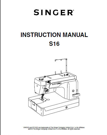 SINGER S16 SEWING MACHINE INSTRUCTION MANUAL 27 PAGES ENGLISH