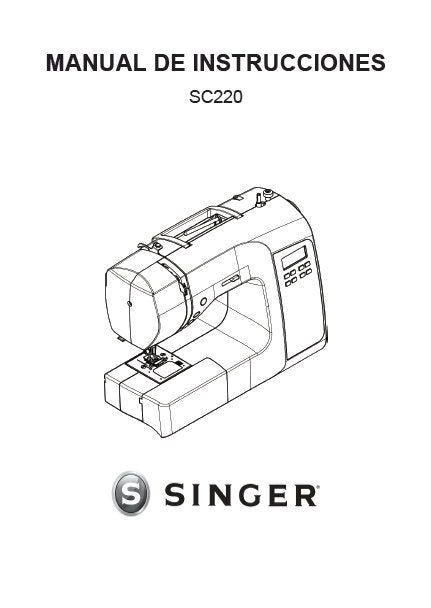 SINGER SC220 MAQUINA DE COSER MANUAL DE INSTRUCCIONES 44 PAGINAS ESPANOL