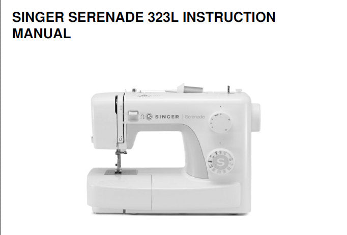 SINGER SERENADE 323L SEWING MACHINE INSTRUCTION MANUAL 142 PAGES ENG ESP DEUT ITAL