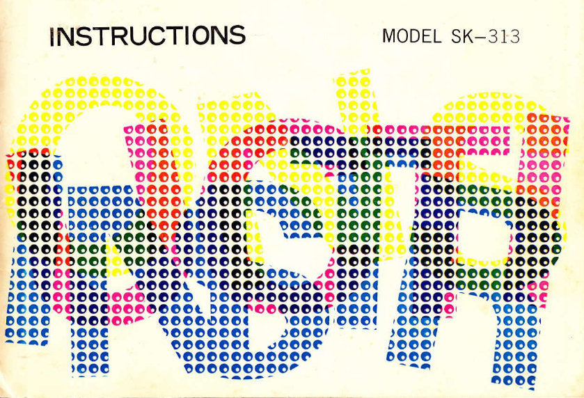 SINGER SK-313 KNITTING MACHINE INSTRUCTIONS 88 PAGES ENGLISH