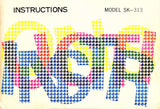 SINGER SK-313 KNITTING MACHINE INSTRUCTIONS 88 PAGES ENGLISH