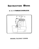 SINGER SL234D SL234DE SEWING MACHINE INSTRUCTION BOOK 32 PAGES ENGLISH