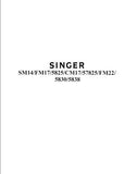 SINGER SM14 FM17 5825 SM17 57825 FM22 5830 5838 SEWING MACHINE PARTS LIST 38 PAGES ENGLISH