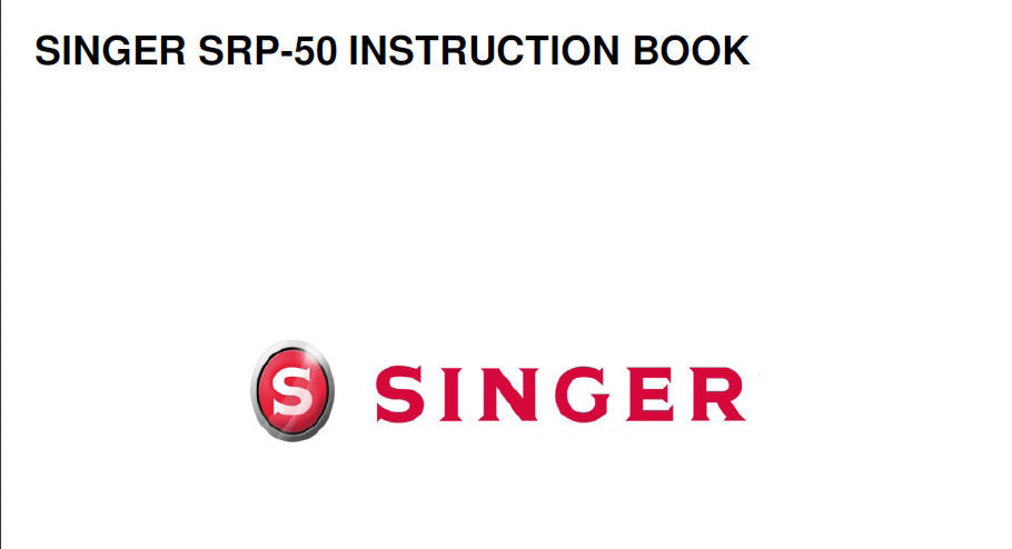 SINGER SRP-50 KNITTING MACHINE RIBBING ATTACHMENT INSTRUCTION BOOK 72 PAGES ENGLISH