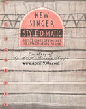 SINGER STYLE-O-MATIC SEWING MACHINE INSTRUCTIONS 16 PAGES ENGLISH