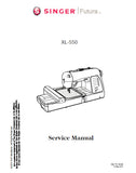SINGER XL-550 SEWING MACHINE SERVICE MANUAL 46 PAGES ENGLISH