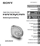 SONY DCR-DVD7E HANDYCAM DIGITAL VIDEO CAMERA RECORDER BEDIENINGSHANDLEIDING 112 PAGES NL