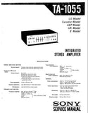 SONY TA-1055 INTEGRATED STEREO AMPLIFIER SERVICE MANUAL 16 PAGES ENG