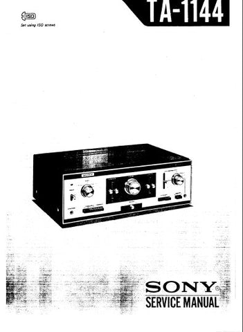 SONY TA-1144 INTEGRATED STEREO AMPLIFIER SERVICE MANUAL 33 PAGES ENG