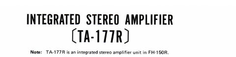 SONY TA-177R INTEGRATED STEREO AMPLIFIER SERVICE MANUAL 24 PAGES ENG