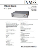 SONY TA-A1ES INTEGRATED STEREO AMPLIFIER SERVICE MANUAL 96 PAGES ENG