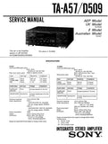 SONY TA-A57 INTEGRATED STEREO AMPLIFIER SERVICE MANUAL 21 PAGES ENG