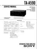 SONY TA-A590 INTEGRATED STEREO AMPLIFIER SERVICE MANUAL 25 PAGES ENG