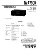 SONY TA-A790N STEREO POWER AMPLIFIER SERVICE MANUAL 16 PAGES ENG