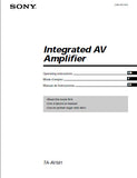 SONY TA-AV581 INTEGRATED AV AMPLIFIER OPERATING INSTRUCTIONS 64 PAGES ENG FR ESP