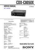 SONY CDX-C8050X FM AM CD PLAYER SERVICE MANUAL INC SCHEM DIAGS 94 PAGES ENG