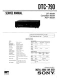 SONY DTC-790 DIGITAL AUDIO TAPE DECK SERVICE MANUAL INC SCHEM DIAGS 63 PAGES ENG