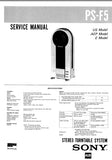 SONY PS-F5 STEREO TURNTABLE SYSTEM SERVICE MANUAL INC SCHEM DIAGS 42 PAGES ENG
