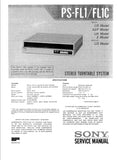 SONY PS-FL1 PS-FL1C STEREO TURNTABLE SYSTEM SERVICE MANUAL INC SCHEM DIAGS 39 PAGES ENG