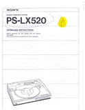 SONY PS-LX520 STEREO TURNTABLE SYSTEM OPERATING INSTRUCTIONS 13 PAGES ENG