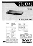 SONY ST-JX44L FM STEREO FM AM TUNER SERVICE MANUAL INC SCHEM DIAGS 33 PAGES ENG