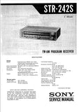 SONY STR-242S FM AM PROGRAM RECEIVER SERVICE MANUAL INC SCHEM DIAGS 24 PAGES ENG