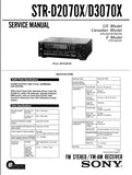 SONY STR-D2070X STR-D3070X FM STEREO FM AM RECEIVER SERVICE MANUAL INC SCHEMATIC DIAGRAMS 52 PAGES ENG