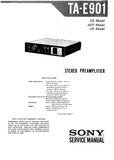 SONY TA-E901 STEREO PREAMPLIFIER SERVICE MANUAL 17 PAGES ENG