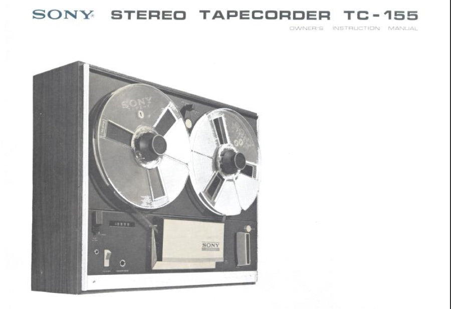 SONY TC-155 4 TRACK STEREO TAPECORDER OWNER'S INSTRUCTION MANUAL 14 PAGES ENG
