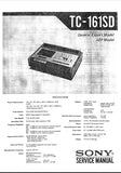 SONY TC-161SD STEREO CASSETTE-CORDER SERVICE MANUAL INC SCHEM DIAGS 49 PAGES ENG