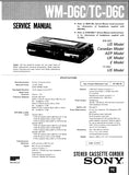 SONY WM-D6C TC-D6C STEREO CASSETTE-CORDER SERVICE MANUAL INC SCHEM DIAGS 26 PAGES ENG