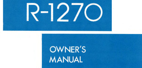 SUPERSCOPE R-1270 FM AM STEREO QUADRAPHASE RECEIVER OWNER'S MANUAL INC CONN DIAGS 7 PAGES ENG