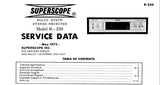 SUPERSCOPE R-230 SOLID STATE STEREO RECEIVER SERVICE DATA INC PCBS SCHEM DIAG AND PARTS LIST 12 PAGES ENG