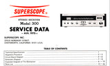 SUPERSCOPE R-300 AM FM STEREO RECEIVER SERVICE DATA INC PCBS SCHEM DIAG AND PARTS LIST 14 PAGES ENG