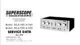 SUPERSCOPE BLA-545 A-545 BLA-530 A-530 STEREOPHONIC AMPLIFIERS SERVICE DATA INC SCHEM DIAGS  24 PAGES ENG