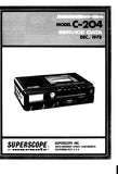 SUPERSCOPE C-204 PROFESSIONAL CASSETTE RECORDER SERVICE DATA INC SCHEMATIC DIAGRAMS 32 PAGES ENG