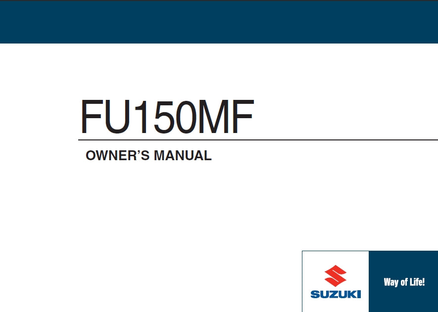 SUZUKI FU150MF MOTORCYCLE OWNERS MANUAL 166 PAGES ENG
