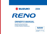 SUZUKI RENO MOTOR CAR OWNERS MANUAL 226 PAGES ENG