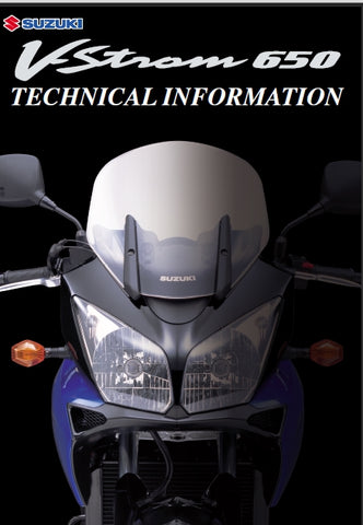SUZUKI V-STROM 650 MOTORCYCLE TECHNICAL INFORMATION 32 PAGES ENGLISH
