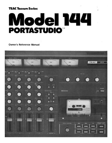 TASCAM 144 PORTASTUDIO OWNER'S REFERENCE MANUAL 32 PAGES ENGLISH