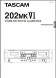 TASCAM 202MKVI DOUBLE AUTO REVERSE CASSETTE DECK OWNER'S MANUAL 28 PAGES ENGLISH